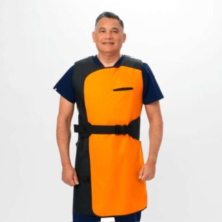 Man wearing Revolution Black Belt Wrap Apron